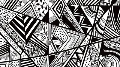 Чёрно-белые узоры фэнтези. 1.22 Stock Illustration | Adobe Stock