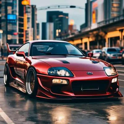 Jdm культура,4к Toyota Supra …» — создано в Шедевруме