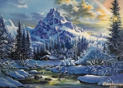 Картина Зима ᐉ Барегамян Елена ᐉ онлайн-галерея Molbert.
