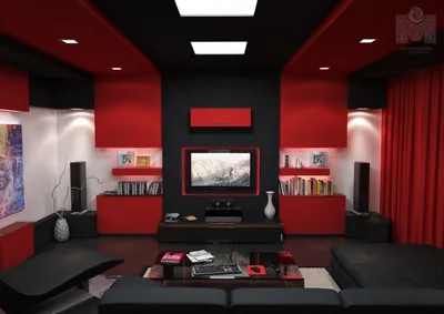 Комната в черно красном стиле | Смотреть 62 идеи на фото бесплатно