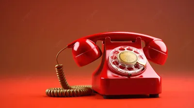 красный телефон в стиле ретро на ярком красном фоне 3d рендеринга, ручной  набор, старый телефон, старинный телефон фон картинки и Фото для бесплатной  загрузки