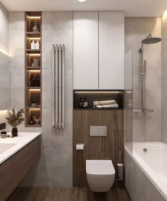 Отделка ванной комнаты архитектурным бетоном