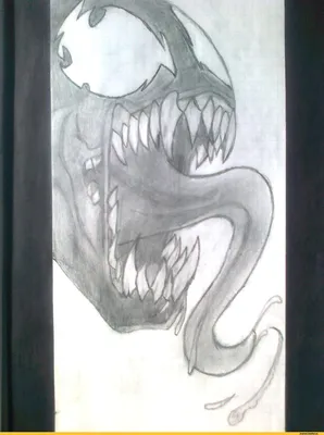 Рисунок карандашом :: Venom (Веном, Черная смерть) :: Marvel (Вселенная  Марвел) :: рисовал сам :: фэндомы / картинки, гифки, прикольные комиксы,  интересные статьи по теме.
