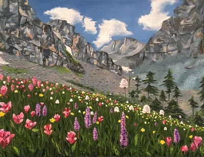 Картина весны \"Цветы, весна, природа\" на ОСП 125х62 см. для интерьера -  купить по низкой цене в интернет-магазине OZON (1397857684)