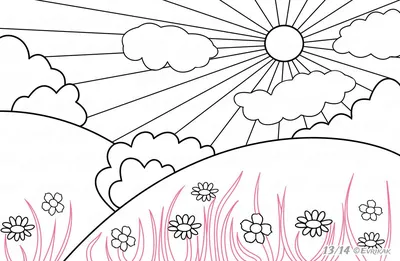 Как нарисовать весенний пейзаж карандашом поэтапноpict | Живописные узоры,  Раскраски, Уроки рисования