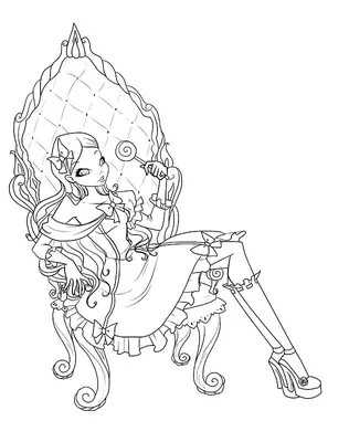 Line art Bloom Drawing Книжка-раскраска, Winx Club 3d Magic Adventure,  телевидение, белый png | PNGEgg