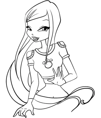 Line art / m / 02csf Рисование Одежда Мульт, winx club, легендарное  существо, белый png | PNGEgg