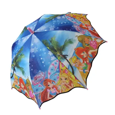 Зонт трость для девочек Винкс на море — RainOFF