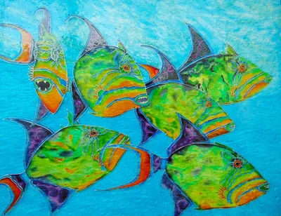 Иллюстрация в витраж стиль синие рыбы скалярных на фоне воды и водорослей |  Stained glass paint, Stained glass art, Glass painting designs