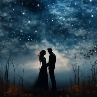 Встреча влюбленных пар под звёздным…» — создано в Шедевруме