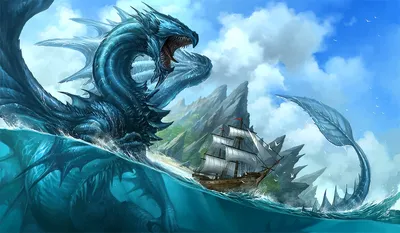 Нападение водного дракона на корабль на сайте про Водяного Дракона