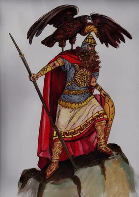 Иллюстрация Славянский воин (тематическая иллюстрация) в стиле