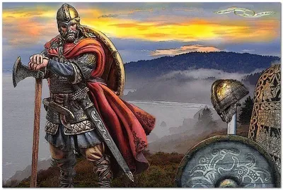 Славянский воин на фоне Спасской …» — создано в Шедевруме