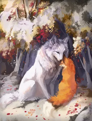 Создать мем \"любовь волка и лисы, фурри волк арт, рыжий волк и лиса арты\" -  Картинки - Meme-arsenal.com