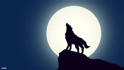 Картинки нарисованные волк воет на луну (68 фото) » Картинки и статусы про  окружающий мир вокруг