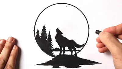 Волк воет на луну - 79 фото