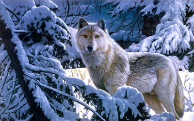Волки Зимой В Зоопарке Финляндия — стоковые фотографии и другие картинки  Белый - Белый, Волк, Волосы животного - iStock