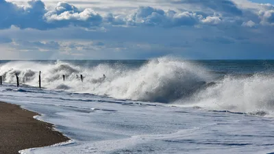 Морской пейзаж «Берег и волны. Прекрасный полдень» 60x90 DL180906 купить в  Москве