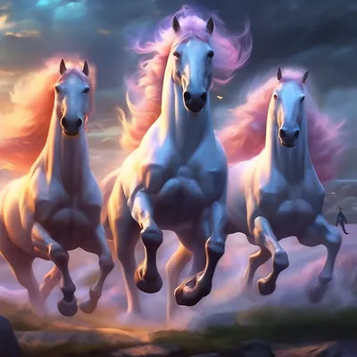 Как выглядят волшебные лошади» — создано в Шедевруме