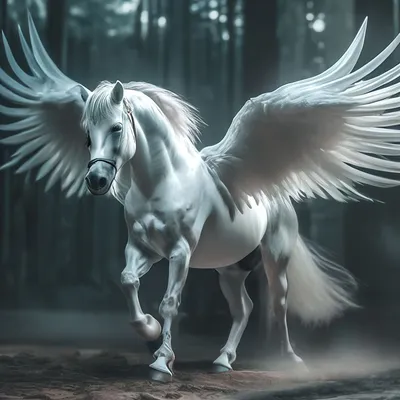 Лошадь с волшебными крыльями, …» — создано в Шедевруме