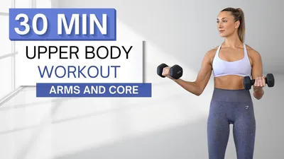 30 min UPPER BODY WORKOUT | With Dumbbells (2 Sets) | Arms, Abs, Chest +  Back | Warm Up + Cool Down - YouTube