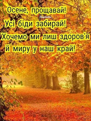 Поздравляем с последним днем осени 2023 — как провести 30 ноября 2023 —  красивые пожелания и цветные картинки — на украинском