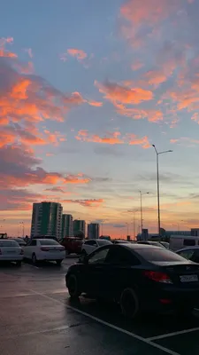 Закатное небо в городе городской закат эстетика розового заката закат без  обработки розовые облака | Закаты, Техники рисования акварелью, Облака