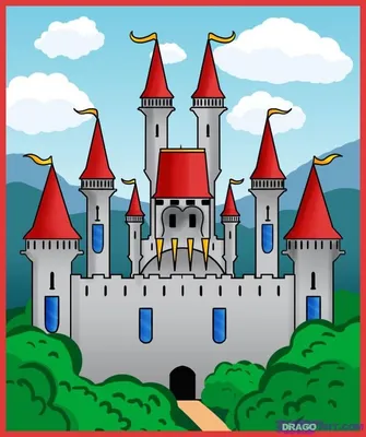 Замок средневековый рисунок карандашом - 50 фото