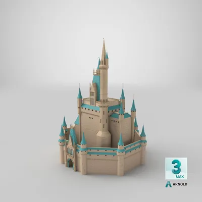 Бесплатный STL файл Замок Диснея 👾・3D-печать объекта для загрузки・Cults