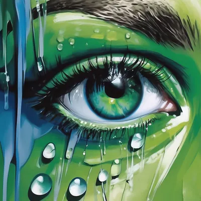 Глаза, заполненные слезами, голубые с…» — создано в Шедевруме