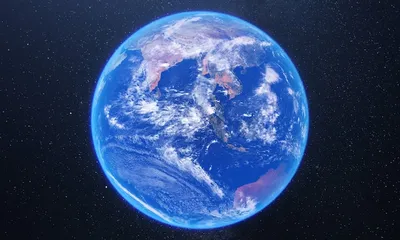 Вид планеты земля из космоса | Премиум Фото