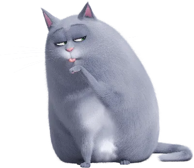 Толстая кошка Хлоя картинка без фона - Тайная Жизнь Домашних Животных 2 -  YouLoveIt.ru