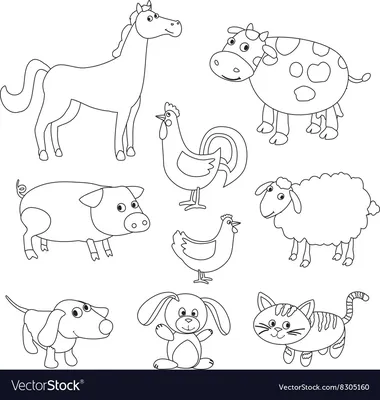 Трафареты домашних животных для детей - распечатать на А4 - ПринтМания