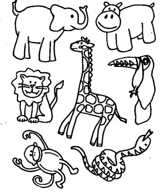 Легкие рисунки животных для детей - 68 фото