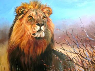 Лев, цври зверей животное, портретное…» — создано в Шедевруме