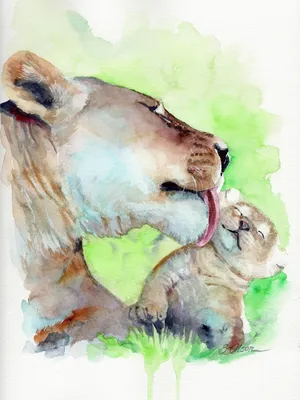 Мама и ребенок животные - красивые фото