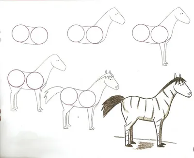 Картинки животных для детей, нарисованные карандашом