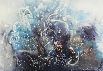bezanni - \"Зима\"❄️ - абстрактная живопись гуашью +... | Facebook