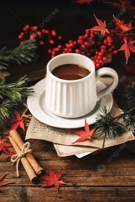 Кофе зима - красивые фото