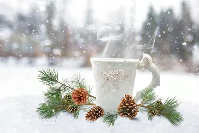Картинки чашка кофе на снегу (67 фото) » Картинки и статусы про окружающий  мир вокруг