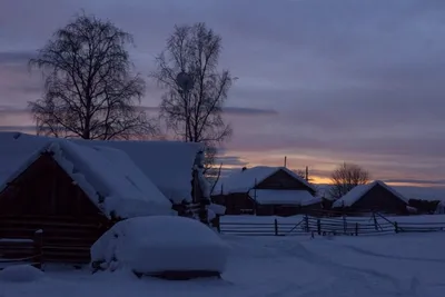 Деревня зимой | Живопись | Автор: Grechka - DotArt.info