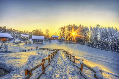 Деревня зимой — Фото №286600