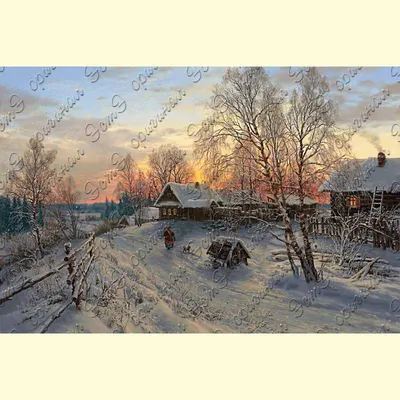 Зима в деревне - 136 фото