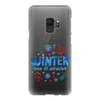 Чехол для телефона Samsung Galaxy S9 прозрачного цвета с принтом \"Зима.  Время чудес\" 012c6c - CASE STYLUS