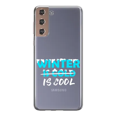 Чехол для телефона Samsung Galaxy S21 прозрачного цвета с принтом \"Зима это  круто\" 012cb7 - CASE STYLUS
