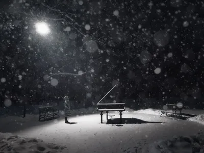 Падает снег. Фотограф Мартыненко Дмитрий