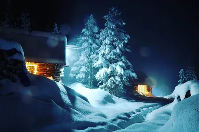 winter #snow #cold #happynewyear #newyear #зима #снег #холод #мороз # новыйгод #скоро #дома #лес #елка #forest #house #дом | Зимние картинки,  Зимний дом, Пейзажи