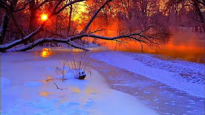 закат зимой :: vladimir polovnikov – Социальная сеть ФотоКто