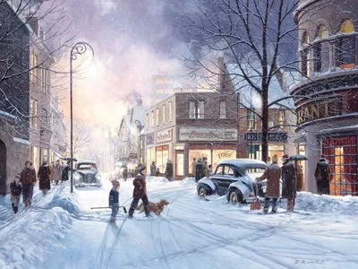 Зимний вечер в городе снежный Редакционное Фотография - изображение  насчитывающей поздно, зима: 170425052