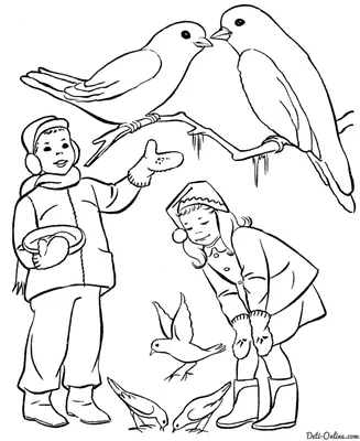 Раскраски Зимующие птицы для детей 3 4 (38 шт.) - скачать или распечатать  бесплатно #22126